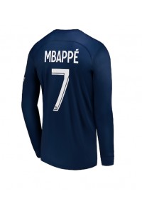 Paris Saint-Germain Kylian Mbappe #7 Fotballdrakt Hjemme Klær 2022-23 Lange ermer